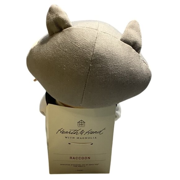 Hearth & Hand With Magnolia Raccoon Plush Toy With Mushroom - Picture 4 of 5